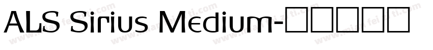ALS Sirius Medium字体转换